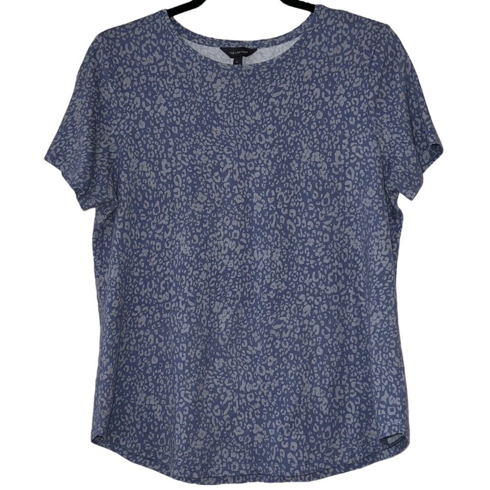 The Limited Stone Blue Small Leopard Printed Short Sleeve